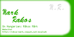 mark rakos business card